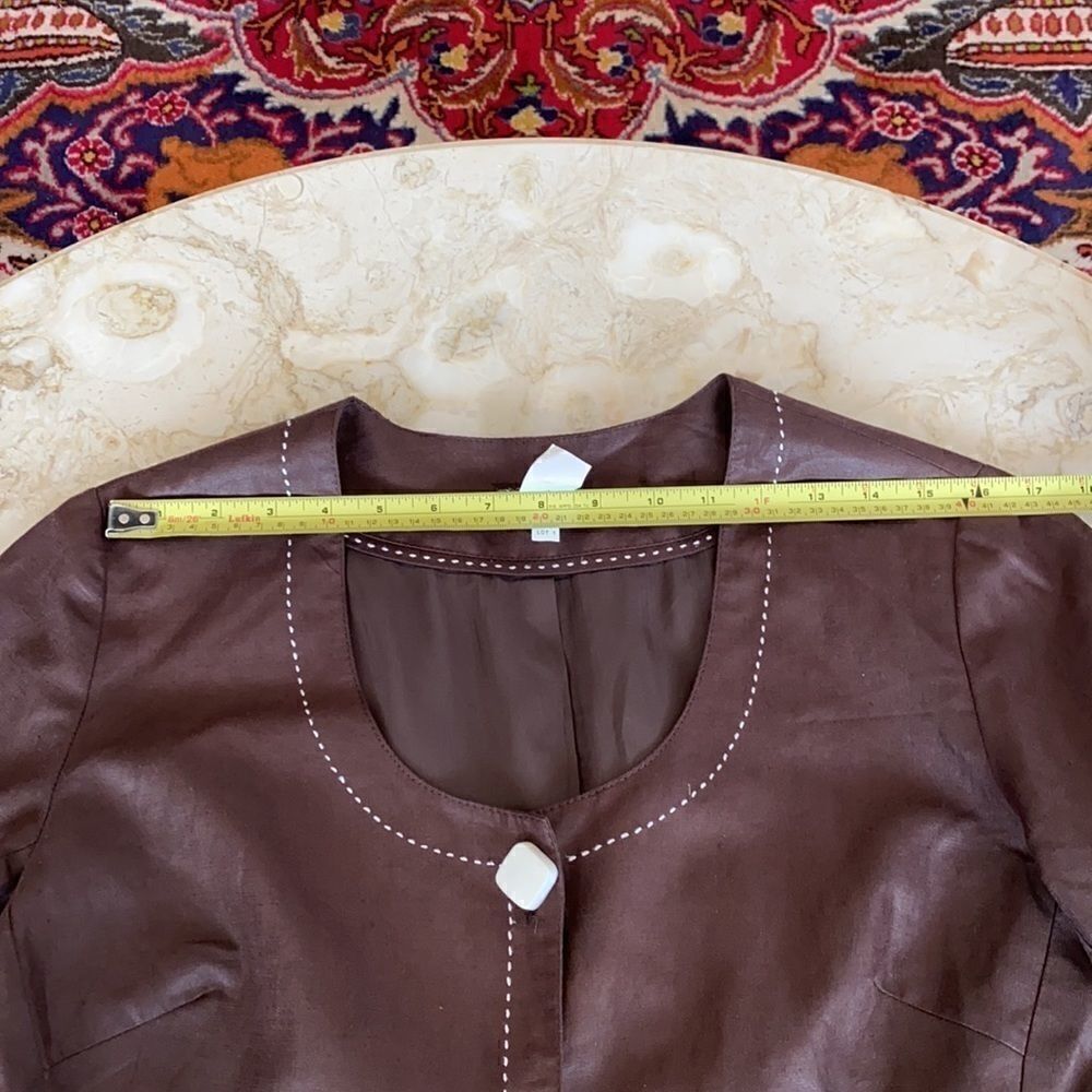 Vex Collection Brown Cotton Light Jacket/Top - Picture 8 of 13